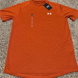 Under Armour Men's Tee Orange Short Sleeve Size Small NWT New